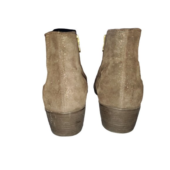 Eric Michael Tatiana Brown Metallic Suede Bootie Size 6/36 - Picture 6 of 10